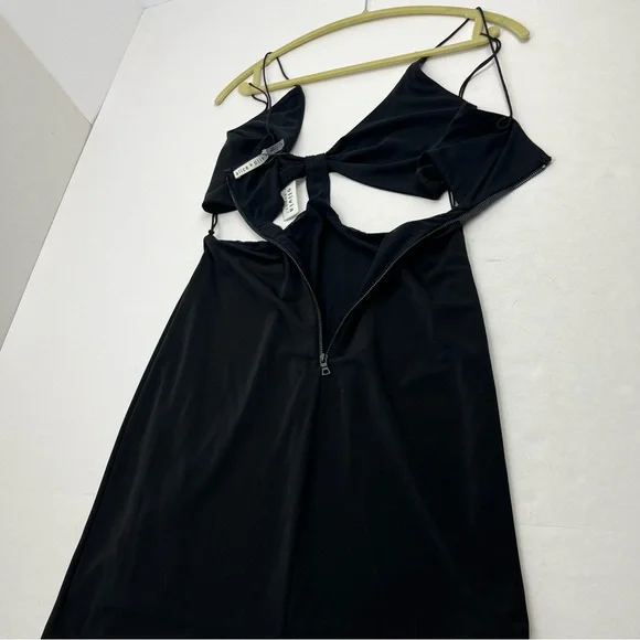 Alice +‎ Olivia Womens Black Havana Cutout Mini Dress Size 12 Vacation NEW